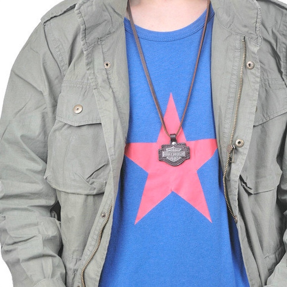 COPY - Harley Davidson Motor Leather Logo Necklace - Picture 2 of 4